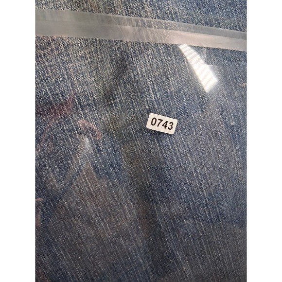 Gino Green Global Men Dark Wash Patched Embroidered Denim Jean Y2K Jeans Size 36 - Picture 13 of 13